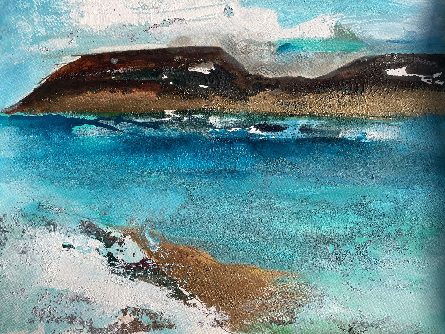Seascape with gold and sand