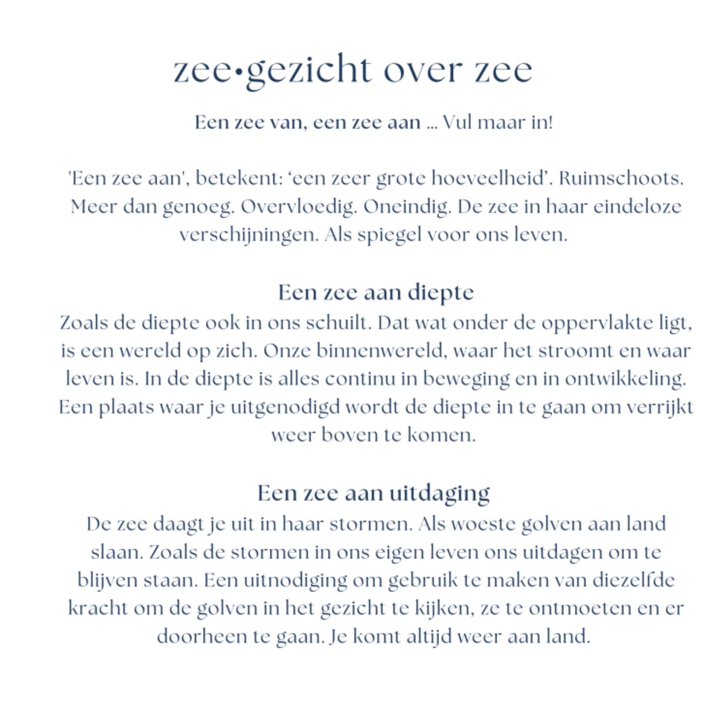 Boek zeegezicht Nederlands
